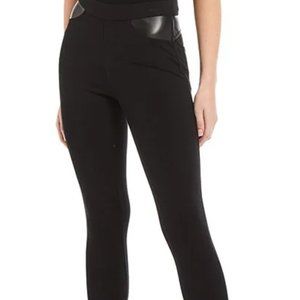 DKNY Black Leggings W/Faux Suede-Size S-NWT!